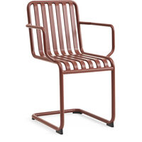 Palissade Cantilever Armchair Iron red powder coated steel