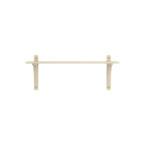 Levi Wall Shelf 90 cm Small Aluminium / Naturlack Ash