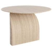 Savoa Soffbord Ø64 cm Vit Ek