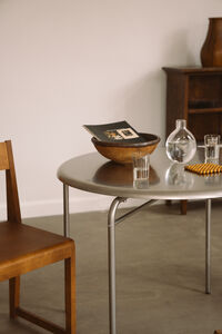 Petit Rond Bord Rustfrit Stål Ø90 cm