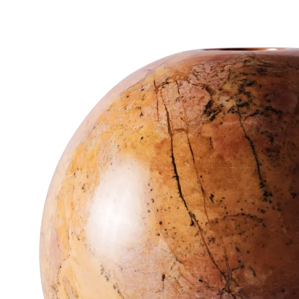 Sphere Ljusstake Marmor Ø10 cm Röd