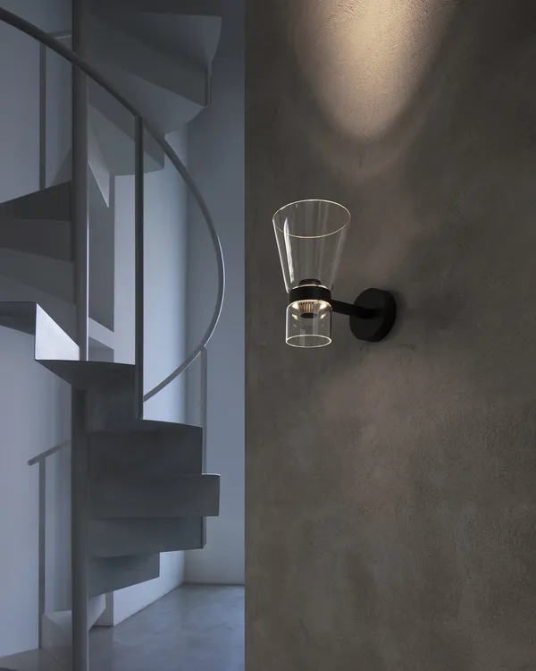 Nocturne Vägglampa Cone Svart