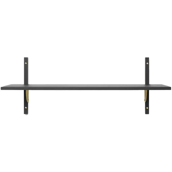 Sector Single Wide Hylly 34x87 cm Oak/Messinginvärinen
