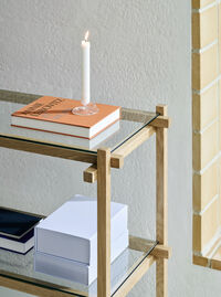Woody Reolsystem 2.0 Low Soaped Oak / Clear Glass