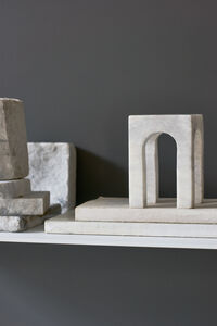 Arkis Bookend Bokstöd 3 Delar Vit