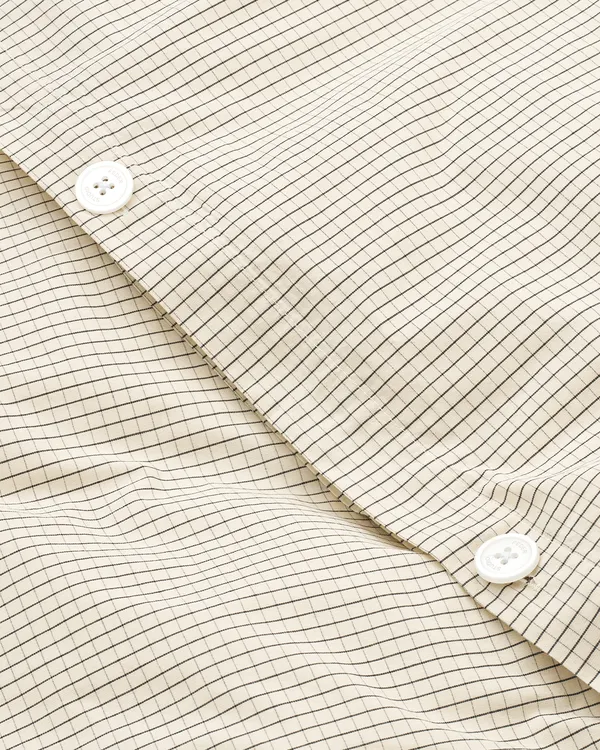 Sengesett 150x210 cm Creme Black Plaid