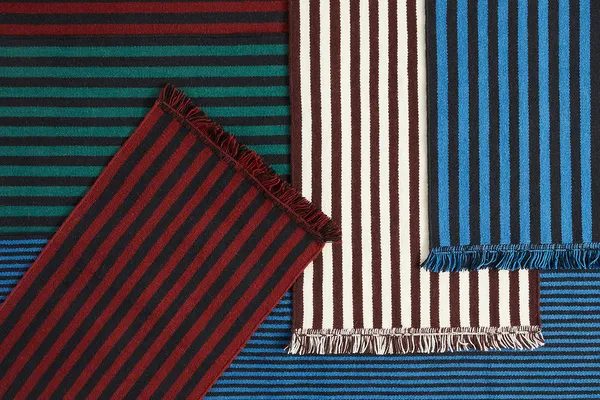 Stripes and Stripes Tæppe 52x95 cm Kirsebærrødt