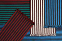 Stripes and Stripes Tæppe 52x95 cm Kirsebærrødt