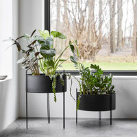 Pidestall Krukke Ø40 cm Sort