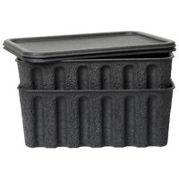 Paper Pulp Kasser 2-pak Stor Trækulsfarvede