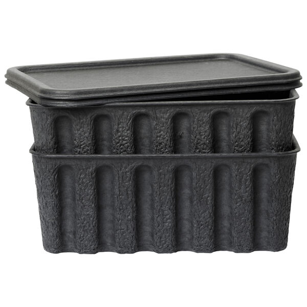 Paper Pulp Laatikot 2 kpl:n pakkaus Suuri Charcoal