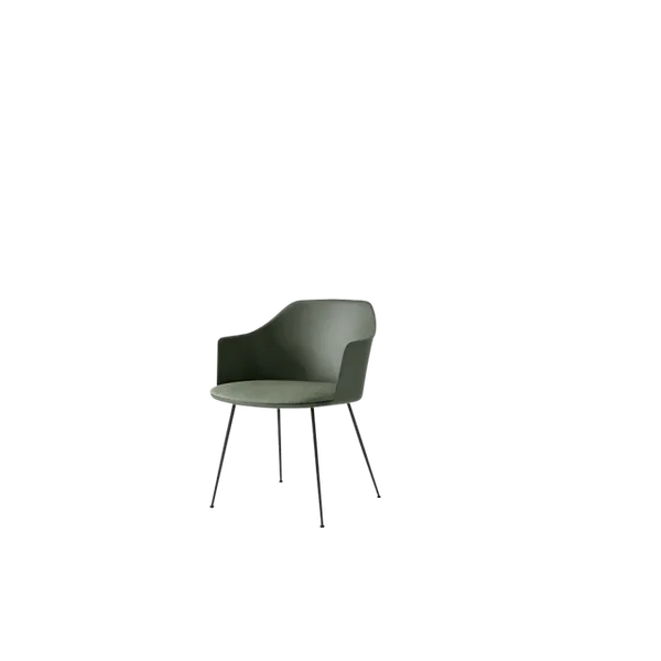 Rely HW34 Matstol Med Armstöd Polstrad Sits Bronze Green/Svart/Canvas 0926