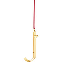 Joulukoriste 18k-kultapinnoitettu J