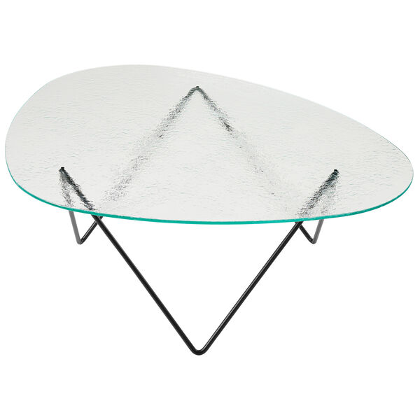 Pedrera Salongbord Strukturert Glass Klar / Sort