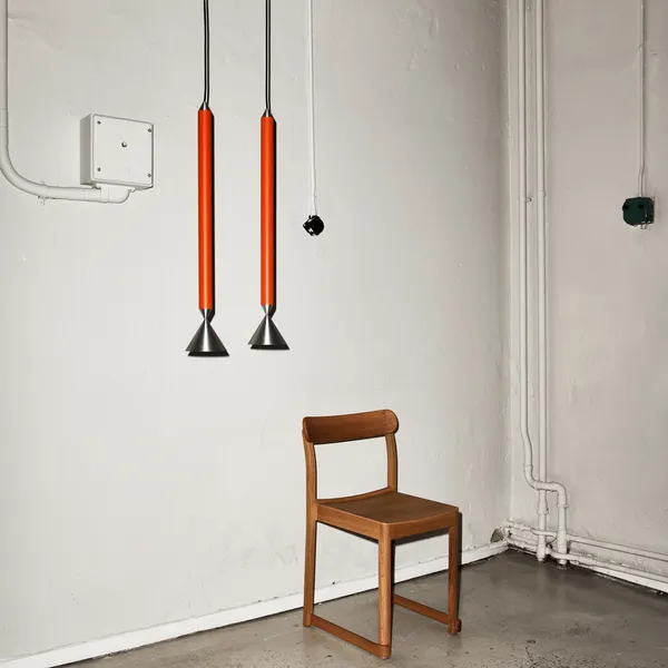 Apollo 59 Pendel Red Orange / Polerat Aluminium