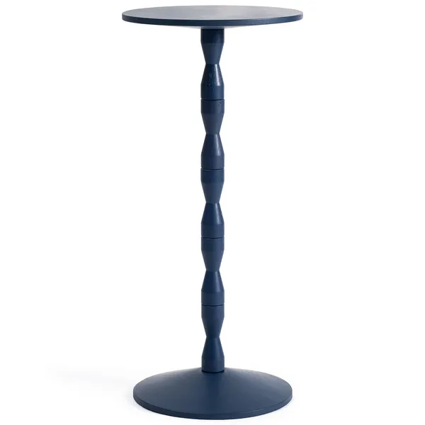 Pedestal Sidebord Eik Blå