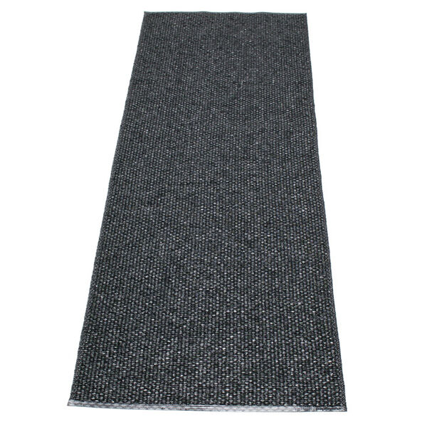 Svea Gulvteppe Black Metallic/Black 70x160 cm