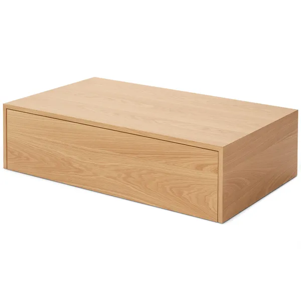 Mass Soffbord Hög Med Låda Ek