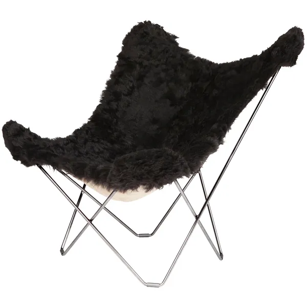 Iceland Mariposa Butterfly Stol Shorn Black/Chrome