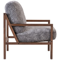 Seventy Five Wood Nojatuoli Pähkinäpuu / Lampaannahka Scandinavian Grey