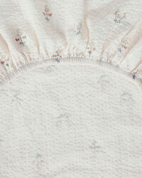 La Fraise Seersucker Fitted Sheet Junior 70x140 cm