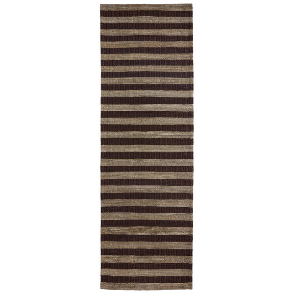 Block Tæppe 90x300 cm Brunt/Natur