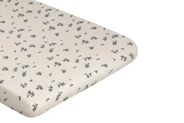 Blueberry Muslin Fitted Sheet 180x200 cm