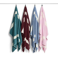 Stripe Bath Towel 100x150 cm Petrol Blue