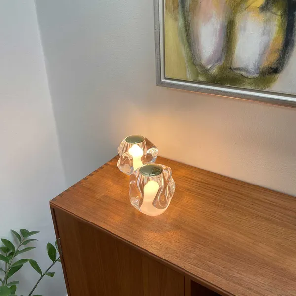 Ice Ball Bordlampe Guld
