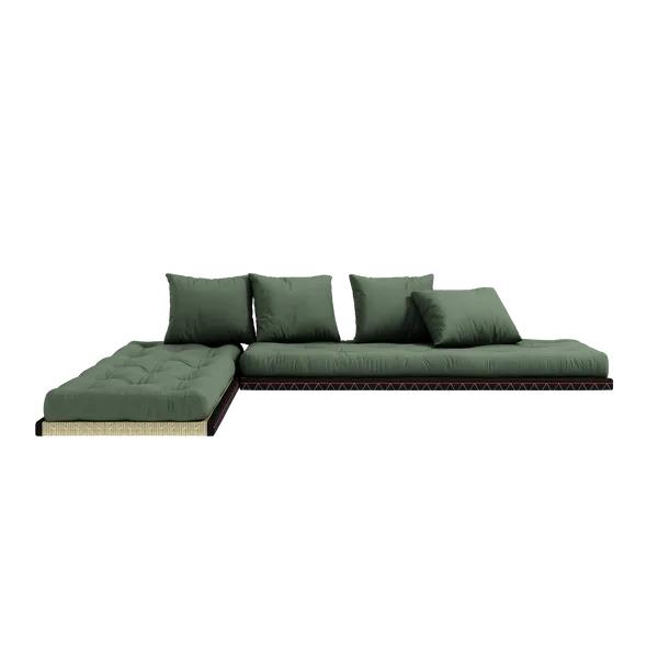 Chico Soffa Med Madrass 80x200 cm Olivgrön