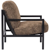 Seventy Five Wood Lenestol Svart Eik / Saueskinn Sahara