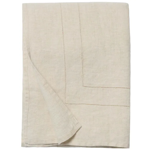 Hemstitched Linen Bedspread 280x280 cm