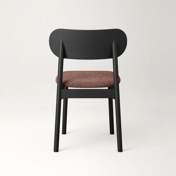 Elephant Stol Sort / Rustfarvet Bouclé