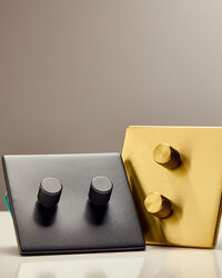 Double Rotary Wall dimmer Graphite