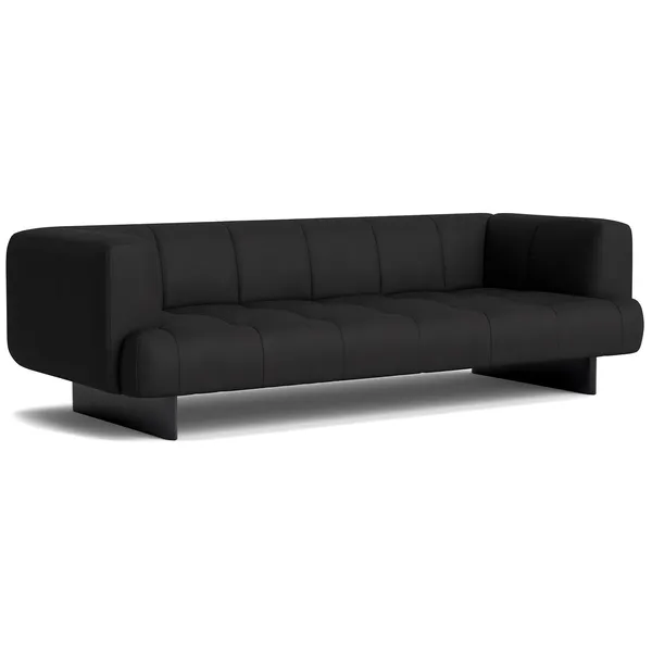 Quilton Lift 3-Sitssoffa Sense Läder Svart / Svart Ek