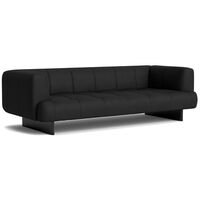 Quilton Lift 3-Sitssoffa Sense Läder Svart / Svart Ek