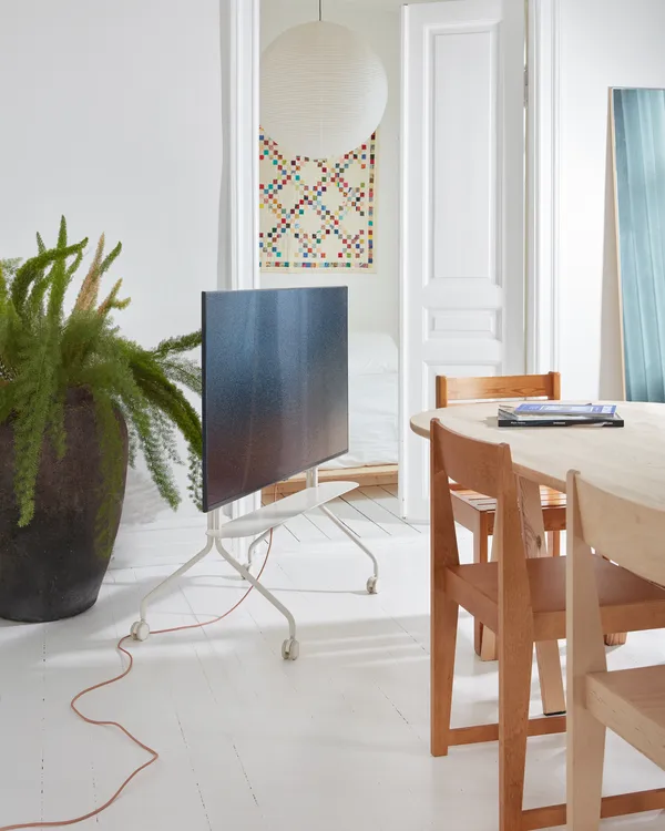 Moon Rollin' Tv Stand Pearl
