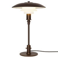 PH 3/2 Bordlampe Aged Brass / Opalglas