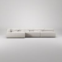 Grand 5-Personers Sofa chaiselong Venstre Moon White