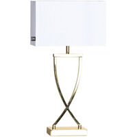 Omega Bordslampa 52 cm Mässing / Vit