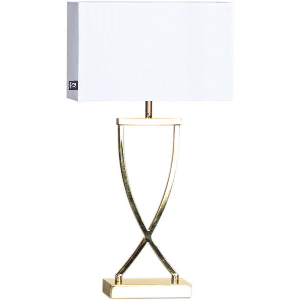 Omega Bordlampe 52 cm Messing / Hvit