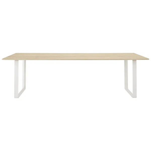 70/70 Bord 108x255 cm Massiv Eg / Hvidt