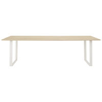 70/70 Bord 108x255 cm Massiv Eg / Hvidt