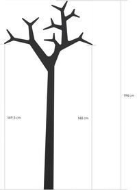 Tree Wall Stumtjener 194 cm Eik
