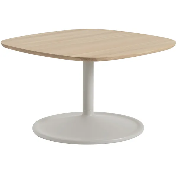 Soft Salongbord 70x70 cm Solid Eik / Grå