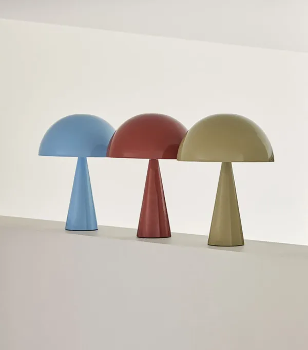 Mush Mini Bordlampe Lyseblå/Brun