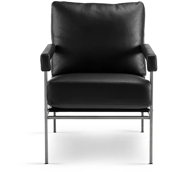 Seventy Five Lenestol Skinn Svart / Svart Lerret