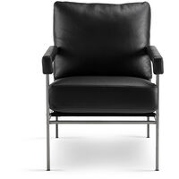 Seventy Five Lenestol Skinn Svart / Svart Lerret