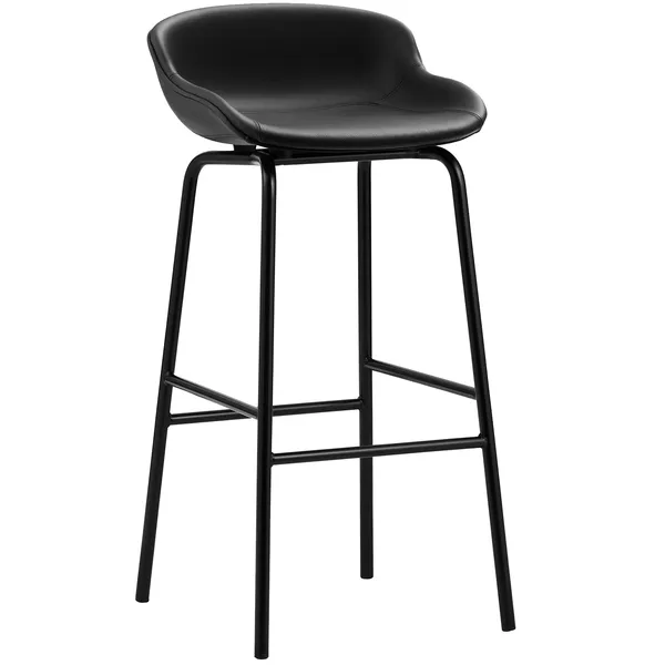 Hyg Barstol 75 cm Sort Læder / Sort