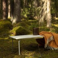 Bænk 8 110 cm Hvidtlakeret Eg / Varmgalvaniseret Stål